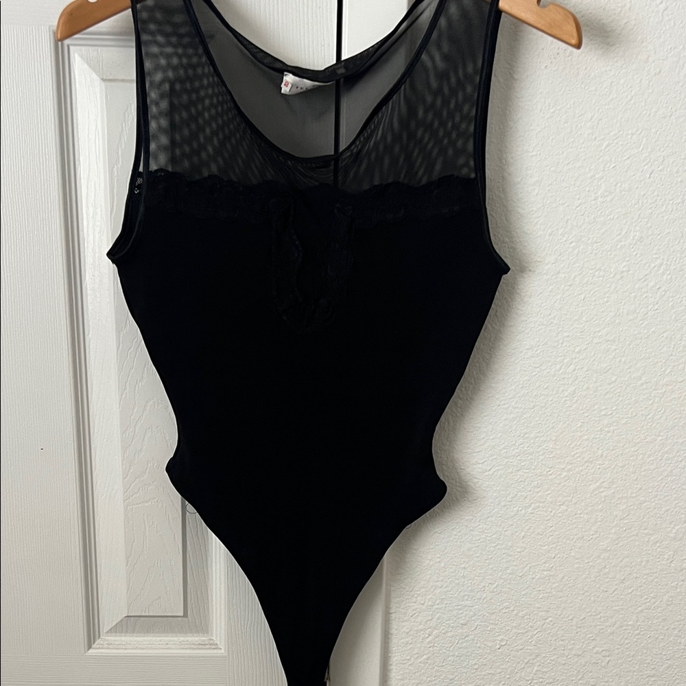 Feelgood Paris Elegant Black Sheer Bodysuit